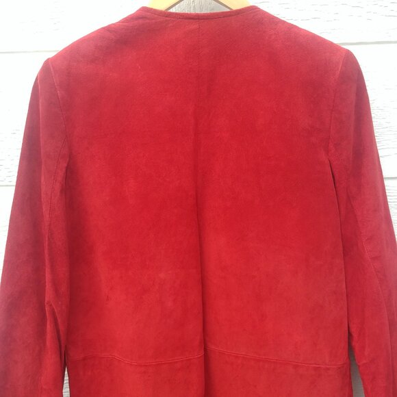 Vintage Danier made in Canada genuine red suede leather jacket Medium - Picture 4 of 16